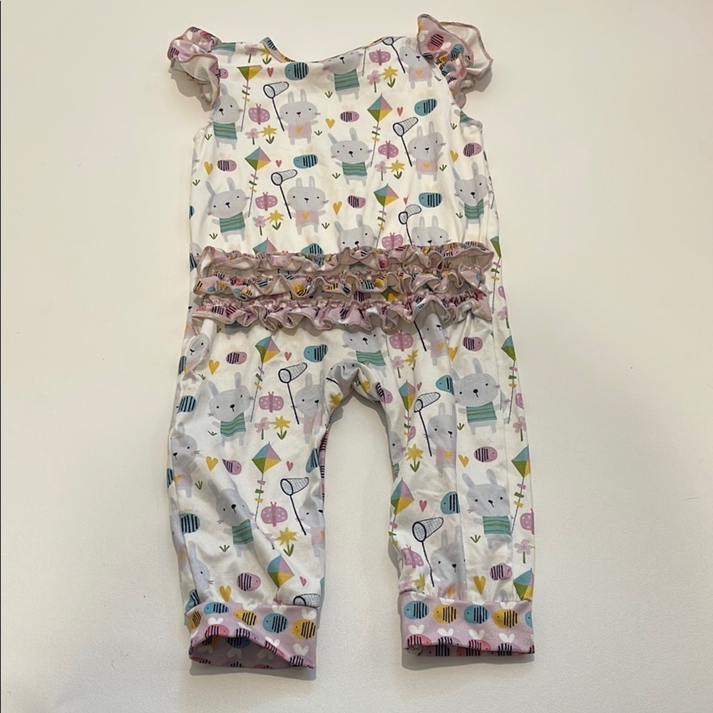 Pete + Lucy Baby Romper with Playful Animal Print - Picture 3 of 4